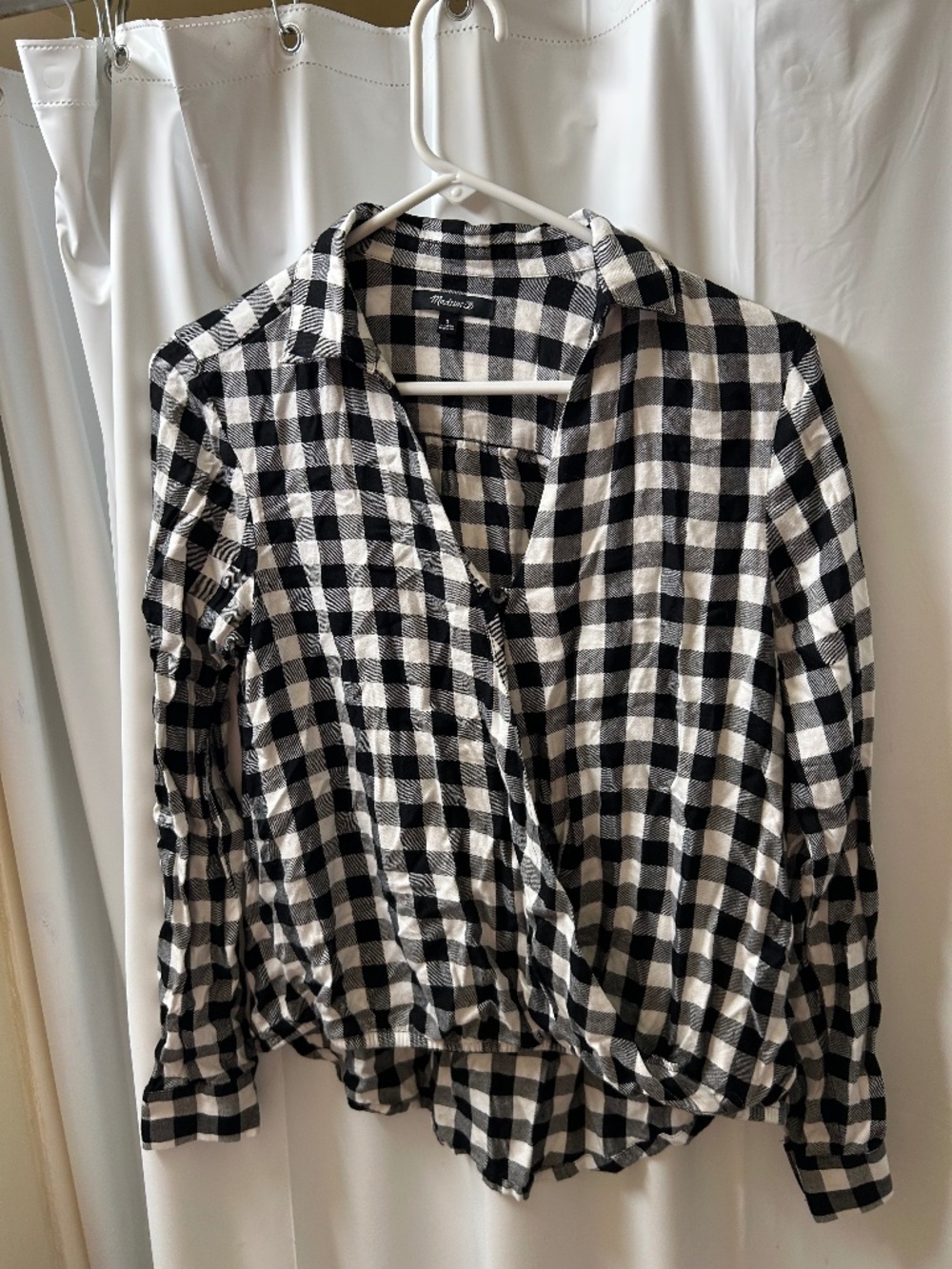 Madewell Checked Longsleeve Top